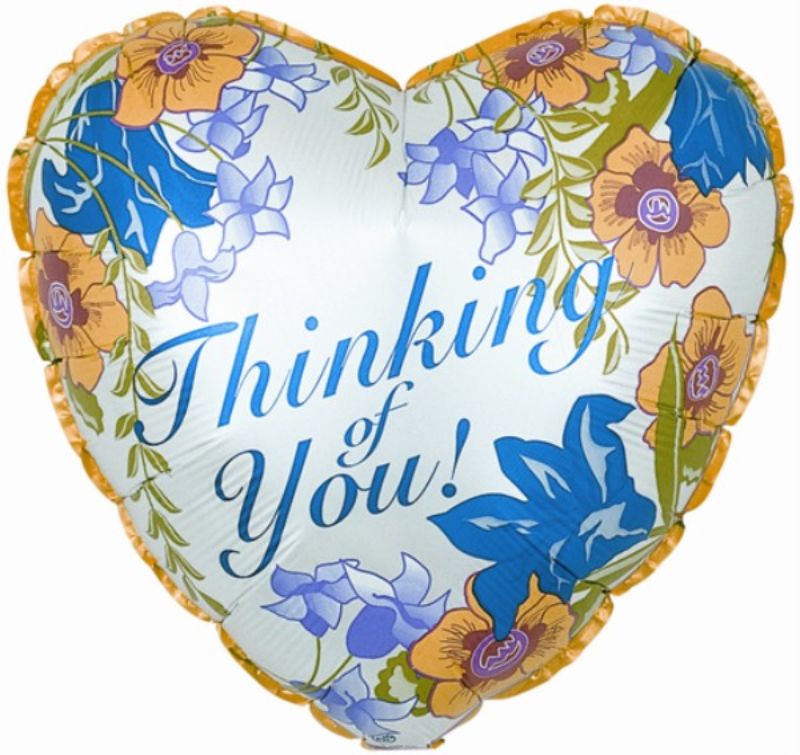 Bright floral 9-inch air-filled balloon designed for celebrations and heartfelt gestures, includes cup and stick for display.