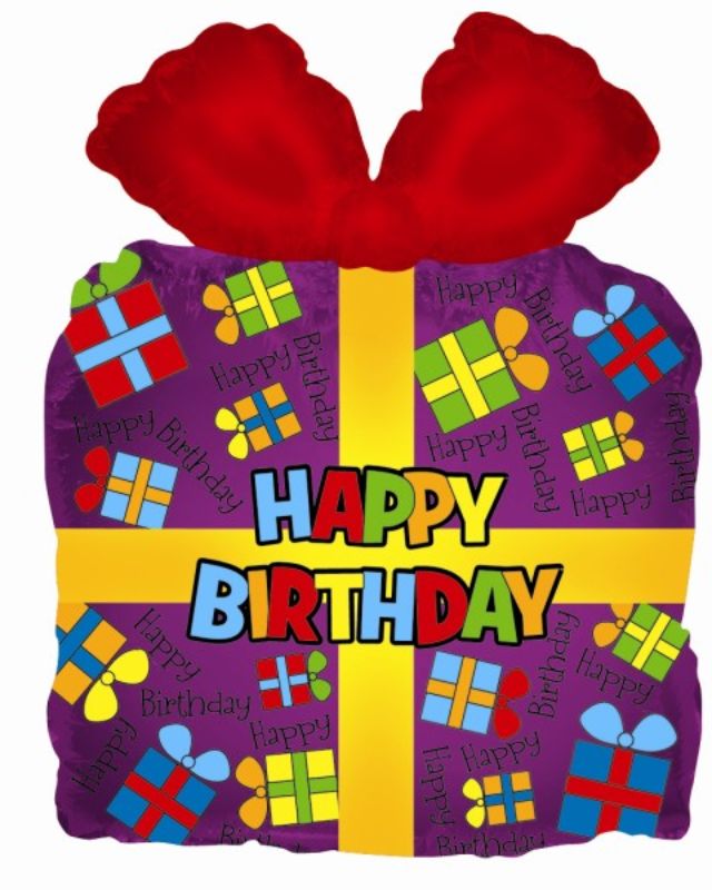 Vibrant 14-inch air-filled balloon for birthday celebrations, includes cup and stick for easy display and decoration.