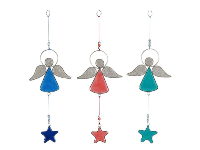 Suncatcher - Angel with Star (Set of 6 Assorted)