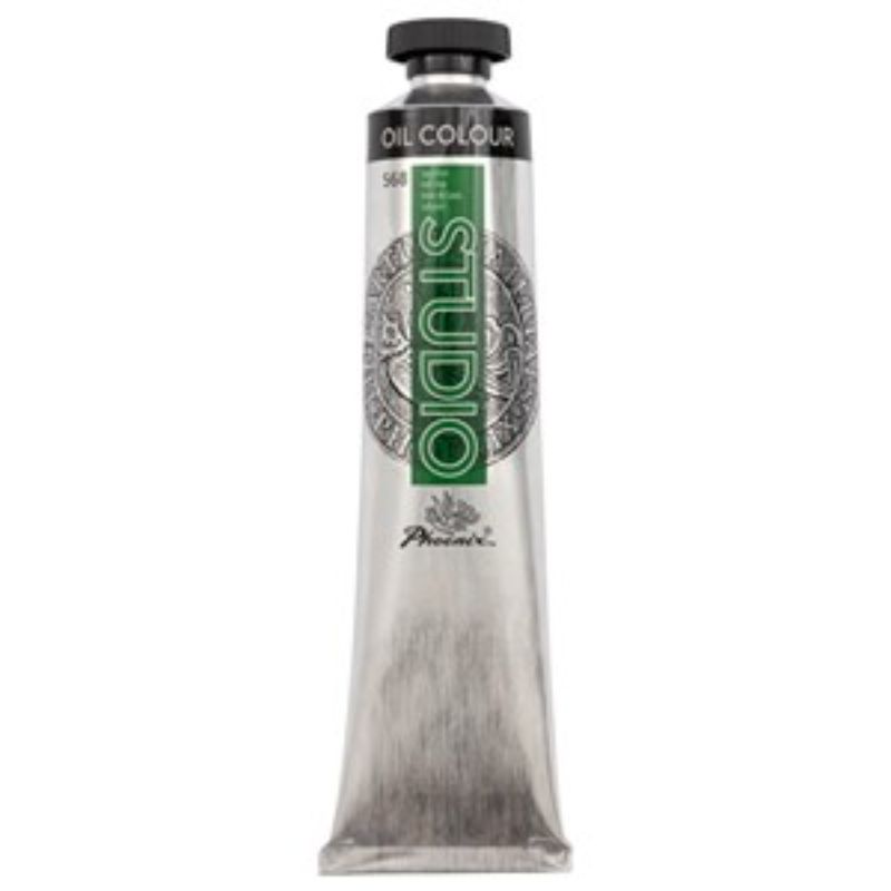 200ml tube of Phoenix Oil in Sap Green, high-quality oil paint for vibrant color and superior coverage for artists.