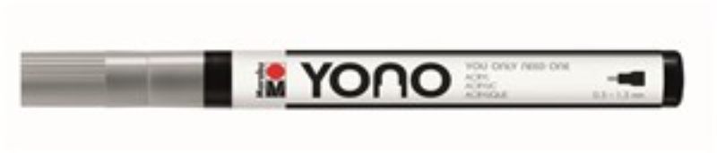 Marabu Yono 078 Fine Grey acrylic marker for versatile creative projects on various surfaces with matte finish and precision tip.