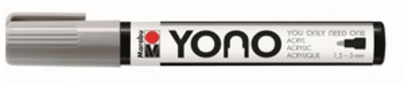 Marabu Yono 078 Bullet Grey acrylic marker for versatile, precise application on various surfaces with vibrant, water-based color.