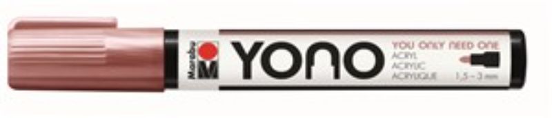 Marabu Yono 734 Bullet Rose Gold acrylic marker for versatile artistry on various surfaces, featuring a stunning matte finish.