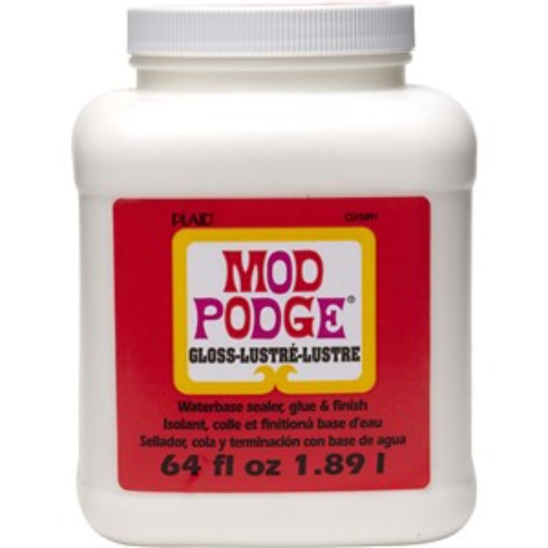 Mod Podge Gloss 64 Oz: Versatile all-in-one crafting glue, sealer, and finish for stunning glossy projects.