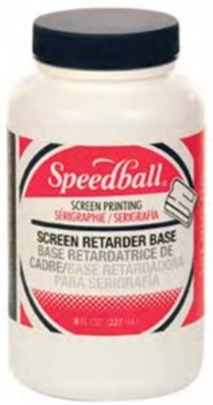 Speedball Retarder Base 8oz for extending drying times in acrylic and water-based inks, essential for artists and screen printing.