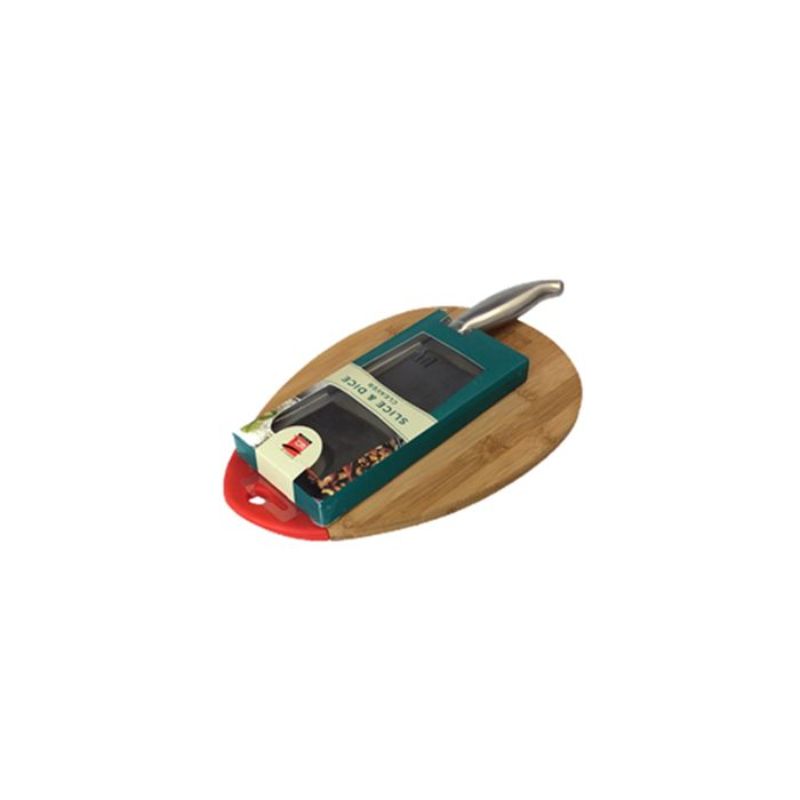 CLEAVER and BAMBOO BOARD SET - SCHOOL OF WOK