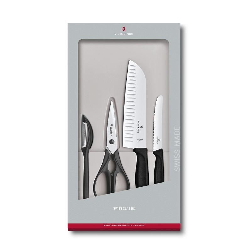 Victorinox Swiss Classic Kitchen Set, 4 Pieces - BLACK | 6.7133.4G
