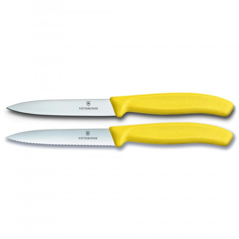 Victorinox 2 Piece Swiss Classic Paring Knife Set - Yellow - 6.7796.L8B