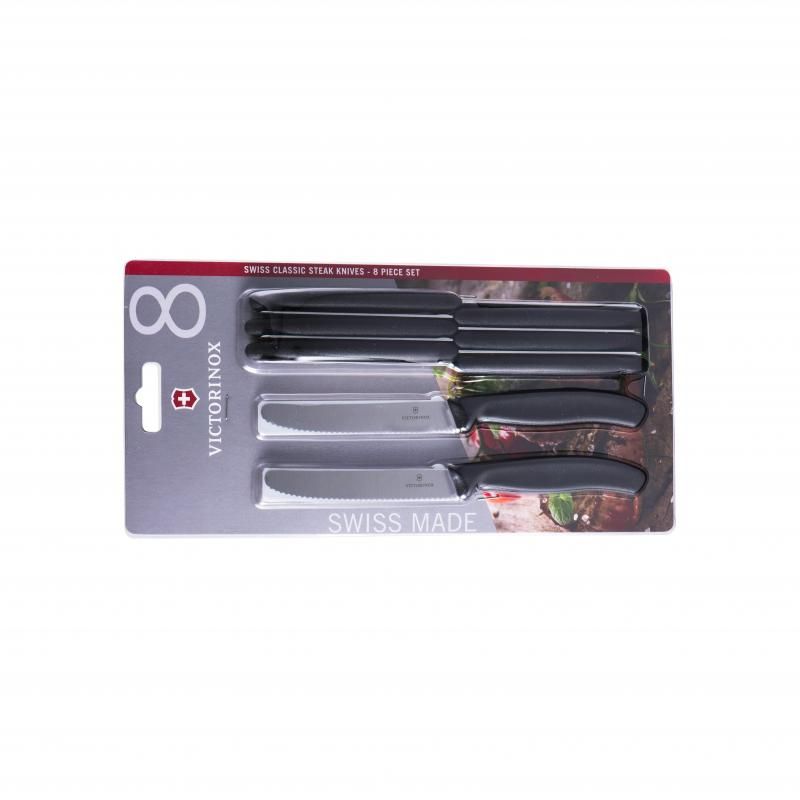 Victorinox Steak Knives Set 11cm | 8 Piece | Black