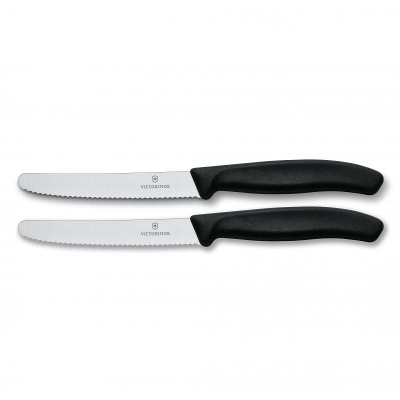 Victorinox Prof Steak & Tomato Knife Round Tip Wavy Edge 2 Piece Set