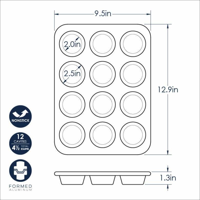 Nordic Ware Nonstick Muffin Pan | 12-Cup