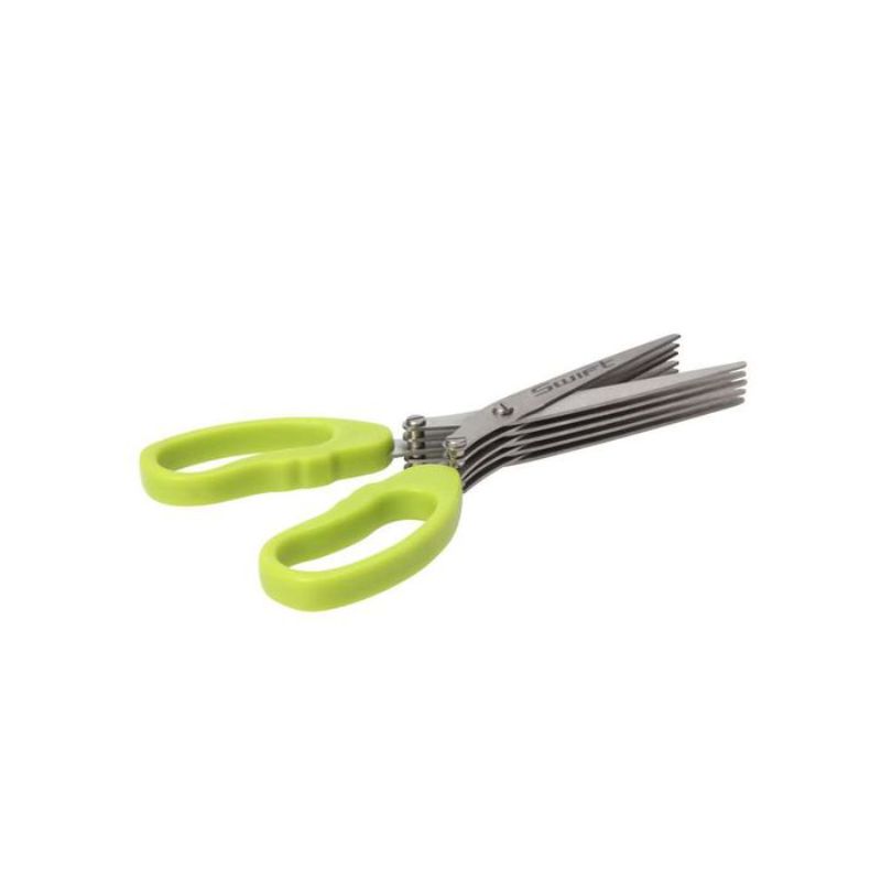 Dexam 19cm herb shear scissors with 10 stainless steel blades and ergonomic handle for easy herb cutting.