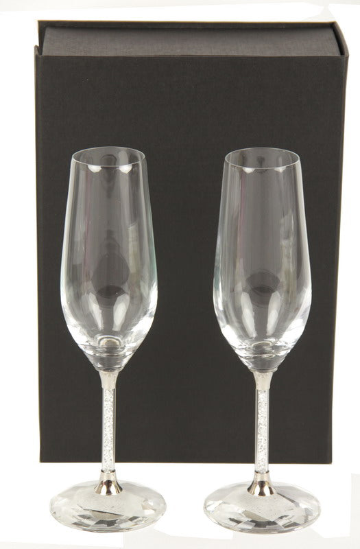 Crystal Champagne Flute Set of 2