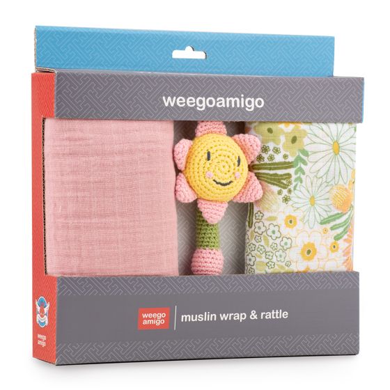 Weegoamigo Baby Muslin & Crochet Set - Floraful - Weegoamigo