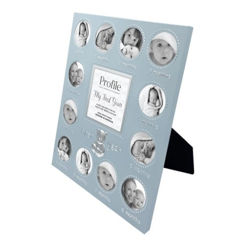 First Year Blue Metal Baby Frame 13 Photos - Type 2