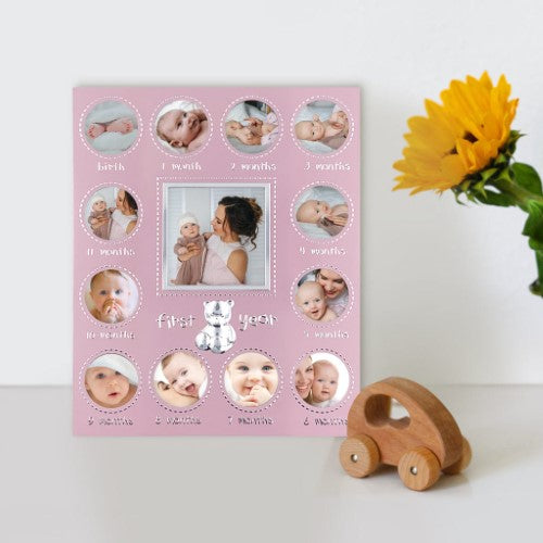 First Year Blue Metal Baby Frame 13 Photos - Type 3