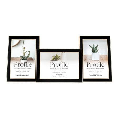 Eternal Black/Rose Gold Metal Collage Four Photo Frame