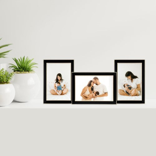 Eternal Black/Rose Gold Metal Collage Four Photo Frame