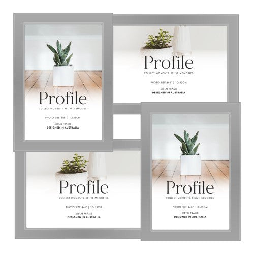 Eternal White/Rose Gold Metal Collage Three Photo Frame