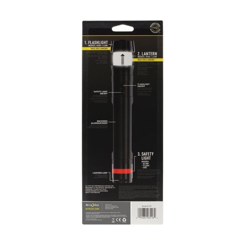 NITE IZE RADIANT 3-IN-1 LED FLASHLIGHT - BLACK