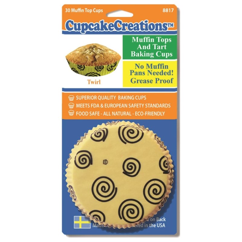 CUP CAKE CREATION TWIRL TART LINER 30PCS