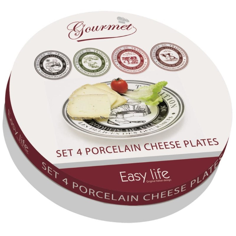 DAKOTA GOURMET DESSERT PLATES ASSTD 4PCE SET