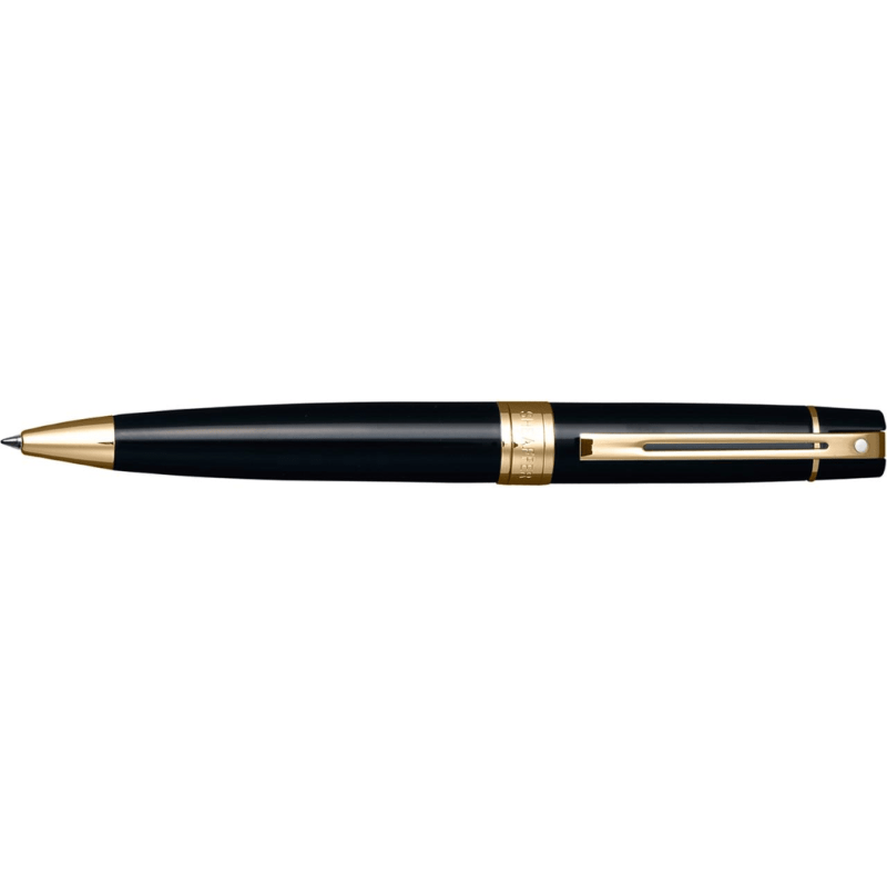 SHEAFFER® 300 9325 GLOSSY BLACK BALLPOINT PEN WITH GOLD-TONE TRIM