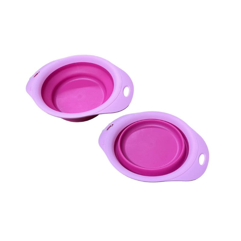 PET BOWL COLLAPSIBLE SMALL PINK