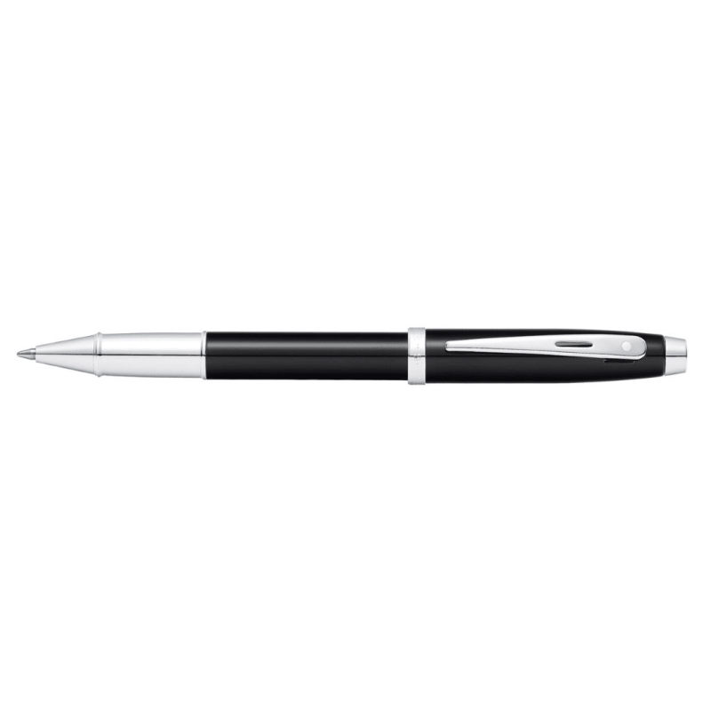 SHEAFFER® 100 9338 GLOSSY BLACK ROLLERBALL PEN WITH CHROME TRIM