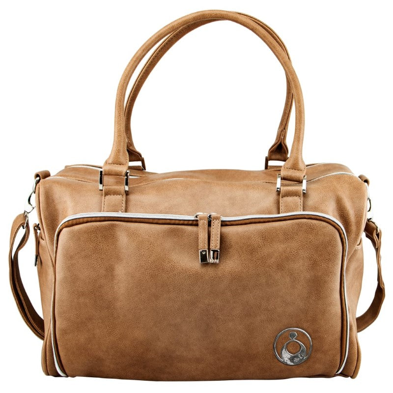 ISOKI DOUBLE ZIP SATCHEL LATTE