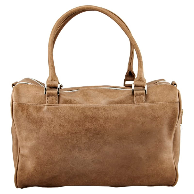 ISOKI DOUBLE ZIP SATCHEL LATTE