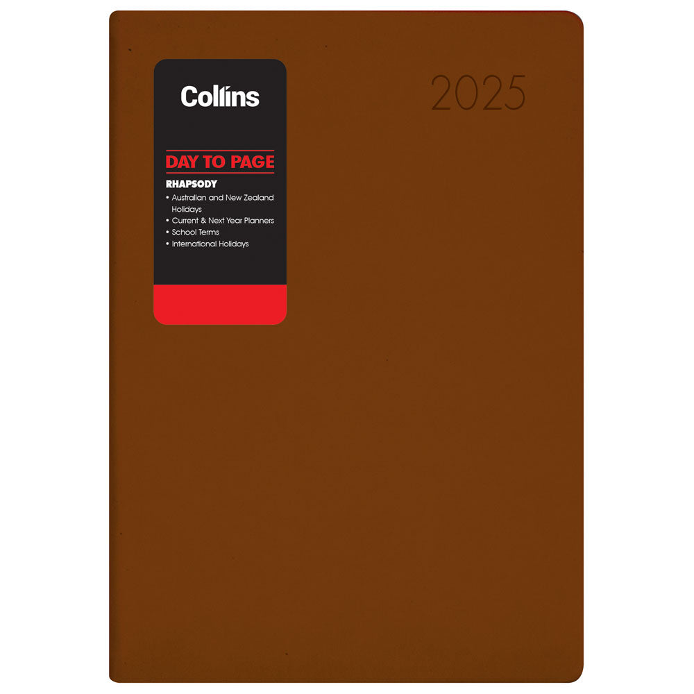 Collins Rhapsody A51 Day To Page Diary Odd Year Cappuccino