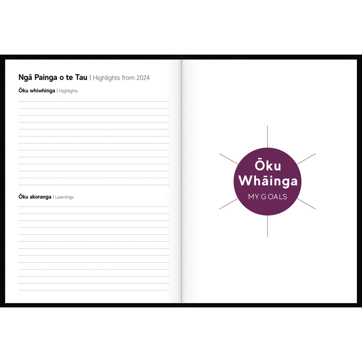 Tuhi Diary Month To View Planner Mahere a marama Poutama 2025