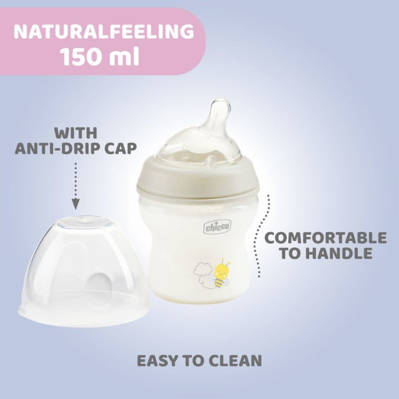 CHICCO BOTTLE PP: NAT FEELING UNI 150ML SFLW