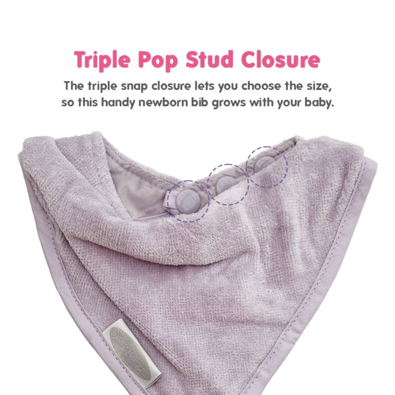 SILLY BILLYZ TOWEL BANDANA BIB LAVENDER