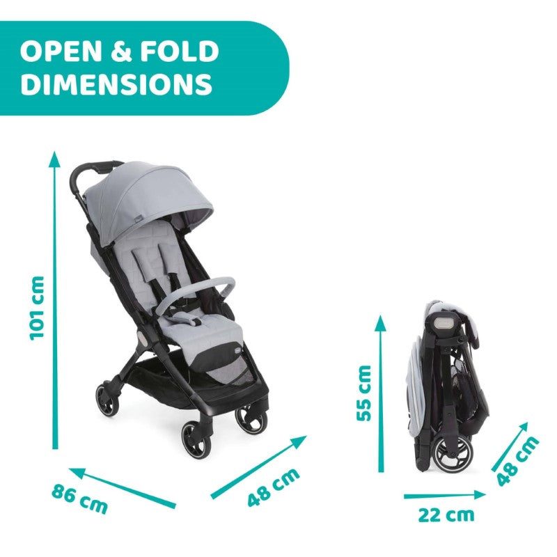 CHICCO STROLLER: CHICCO WE COOL GREY