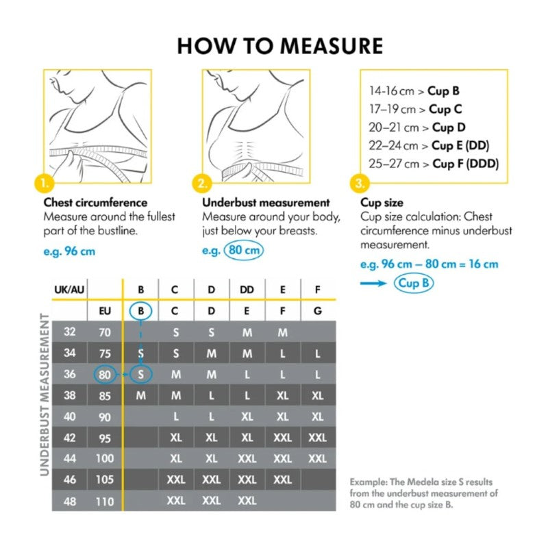 MEDELA KEEP COOL SLEEP MAT/NURSING BRA BLK M