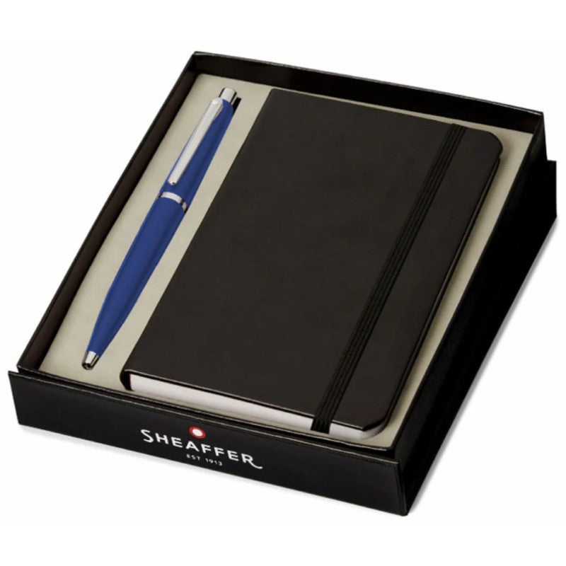 SHEAFFER VFM NEON BLUE CHROME PT FINE NIB FOUNTAIN PEN