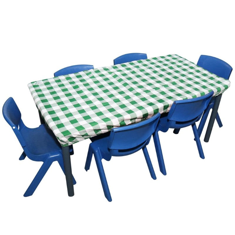 SILLY BILLYZ TABLECLOTH120CMX80CM GINGHAM GREEN