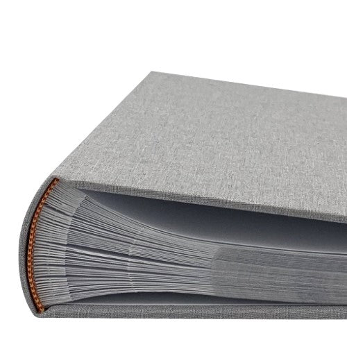 Plush Linen Black Slip-in Photo Album 200 Photos