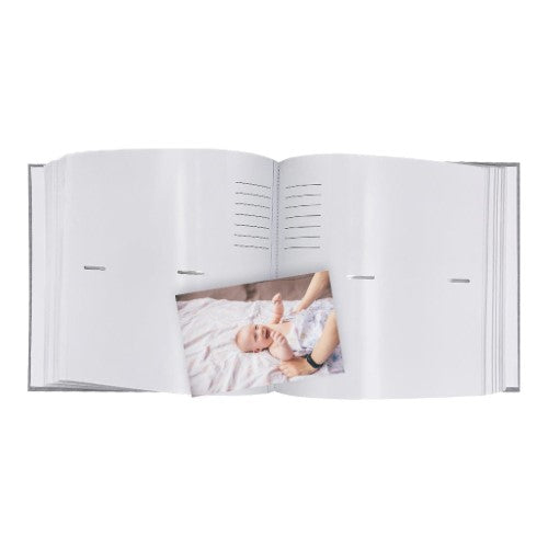 Plush Linen Black Slip-in Photo Album 200 Photos
