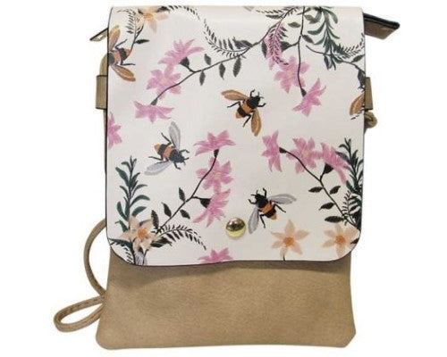 Shoulder Bag Bees And Flowers