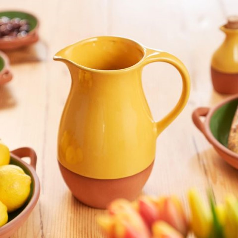 Dexam Sintra Glazed Terracotta Jug Ochre