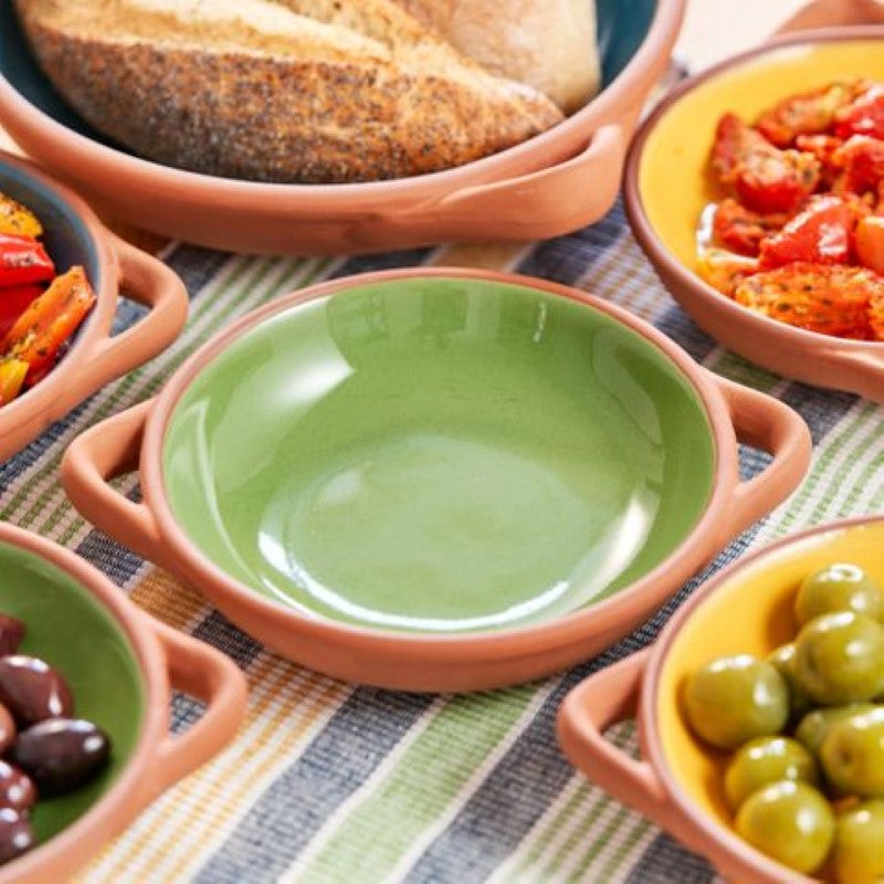 Dexam Sintra Glazed Terracotta Tapas Dish Large Green