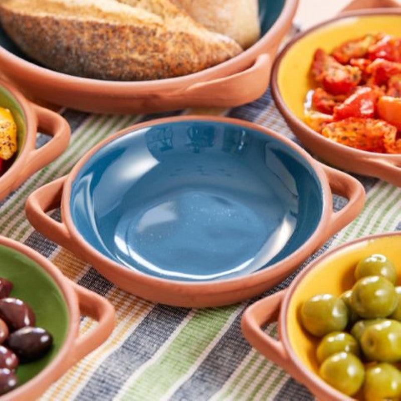 Dexam Sintra Glazed Terracotta Tapas Dish Large Ink Blue