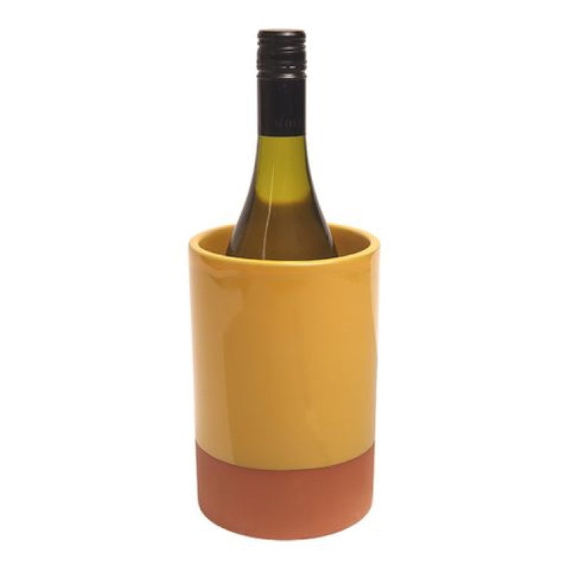 Dexam Sintra Glazed Terracotta Wine Cooler Ochre