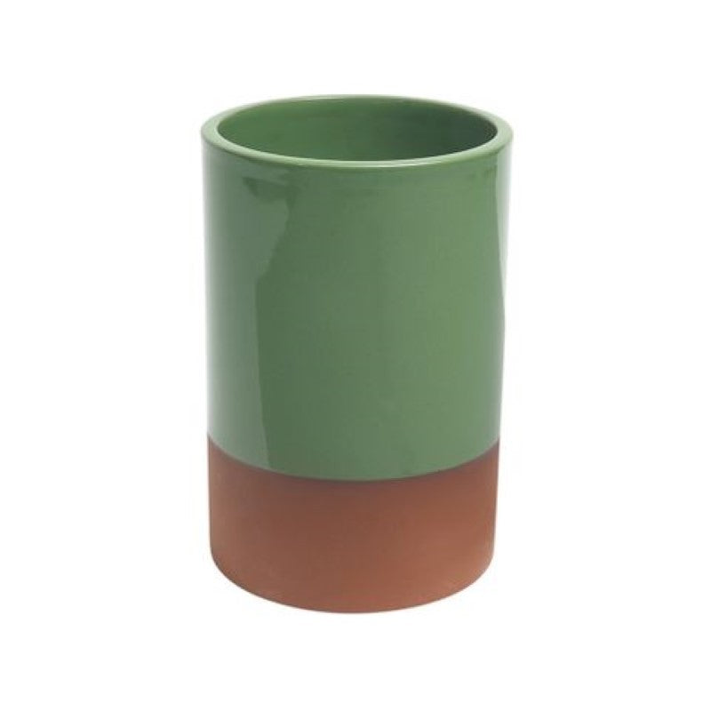 Dexam Sintra Glazed Terracotta Wine Cooler Green