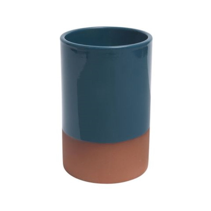 Dexam Sintra Glazed Terracotta Wine Cooler Ink Blue
