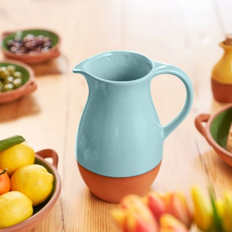 Dexam Sintra Glazed Terracotta Jug Duck Egg