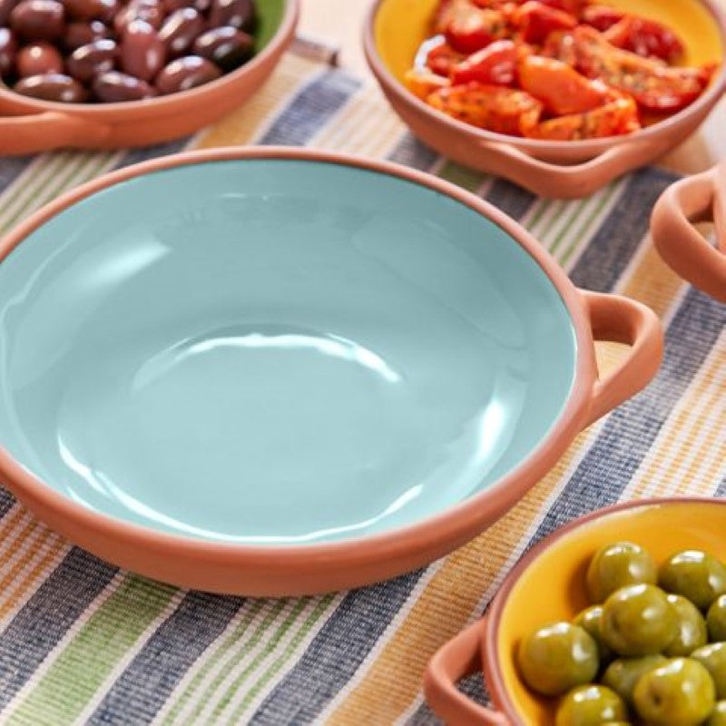 Dexam Sintra Glazed Terracotta Tapas Dish Large Duck Egg